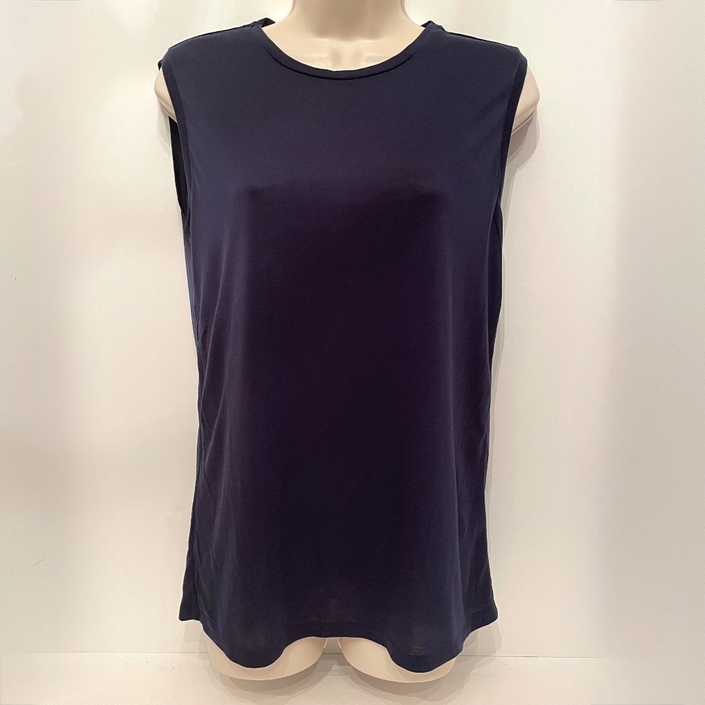 Everlane Luxe Drape Muscle Tank Top Navy Blue XS - Picture 2 of 8